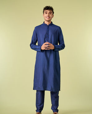 Diwas Men Blue Elegance Kurta Jacket Set