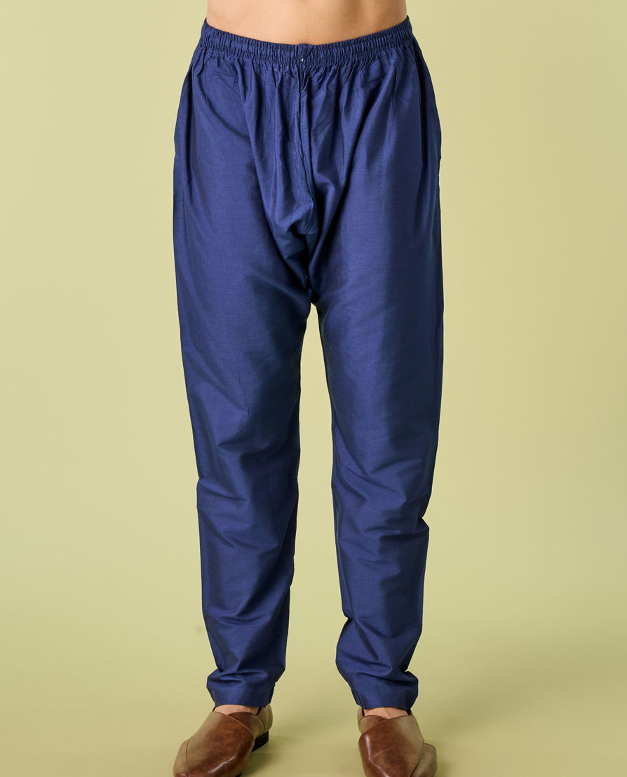 Diwas Men Blue Elegance Kurta Jacket Set