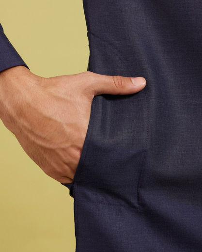 Diwas Men Midnight Blue Pathani Set