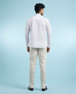 Diwas Men White Festive Short Kurta