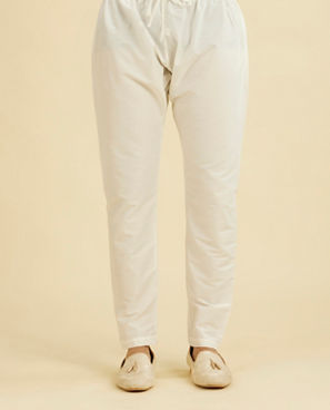 Diwas Men Glistening White Festive Pajama