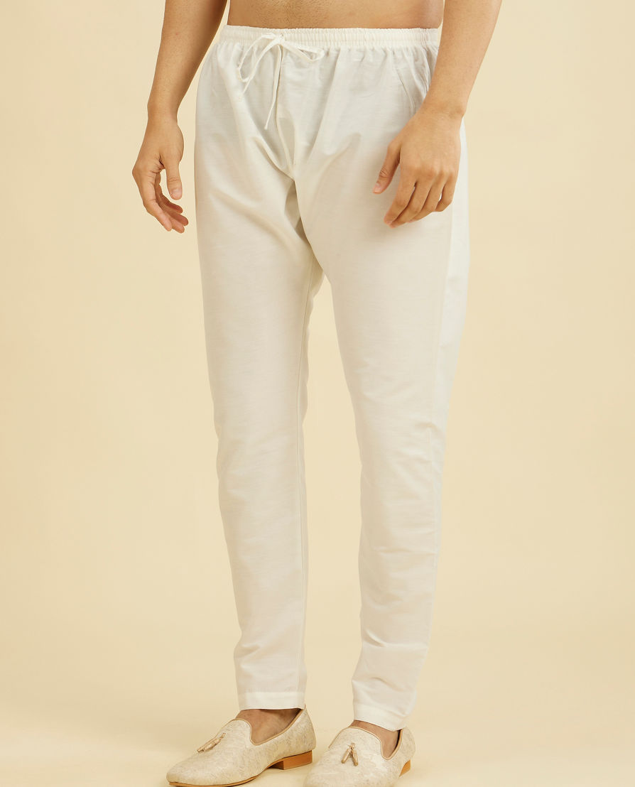 Diwas Men Glistening White Festive Pajama