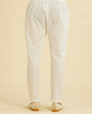 Diwas Men Glistening White Festive Pajama