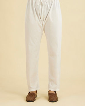 Diwas Men Majestic White Cotton Pajama