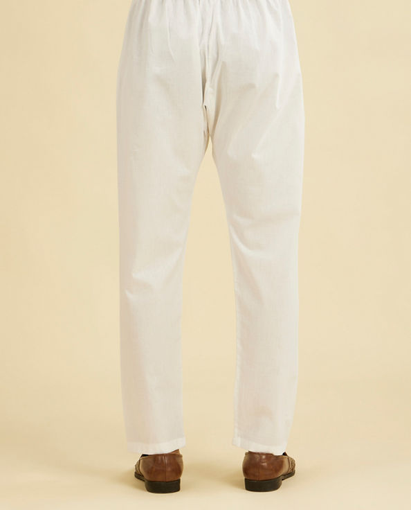 Diwas Men Majestic White Cotton Pyjama