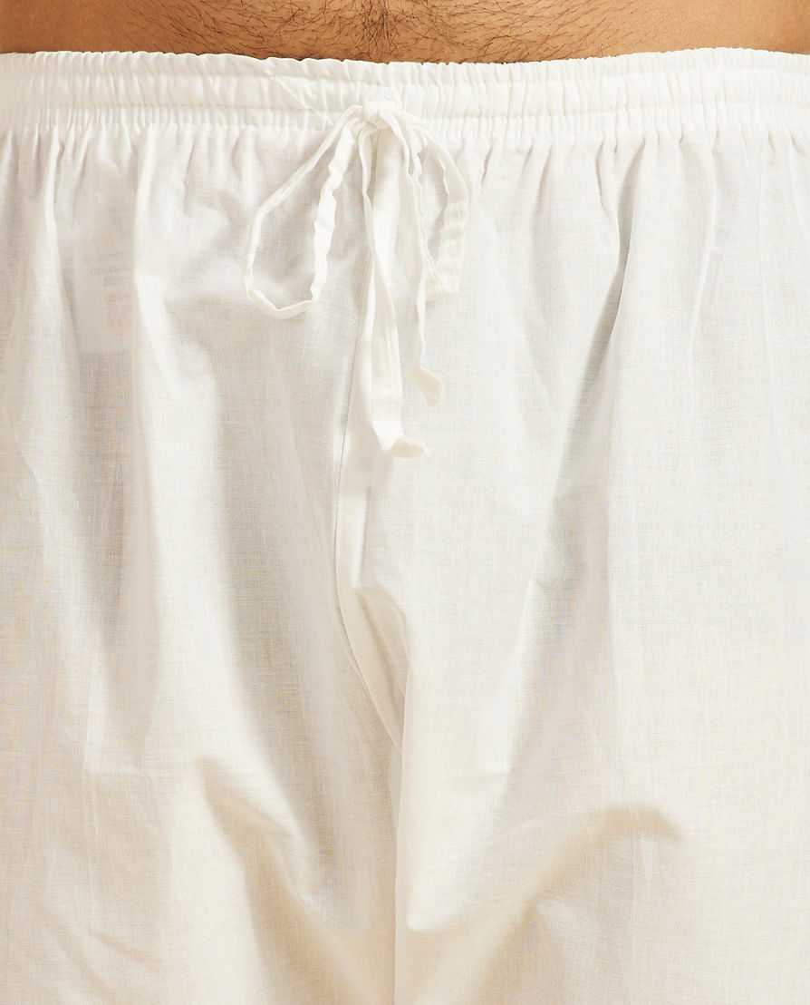 Diwas Men Warm White Classic Straight Fit Pajama