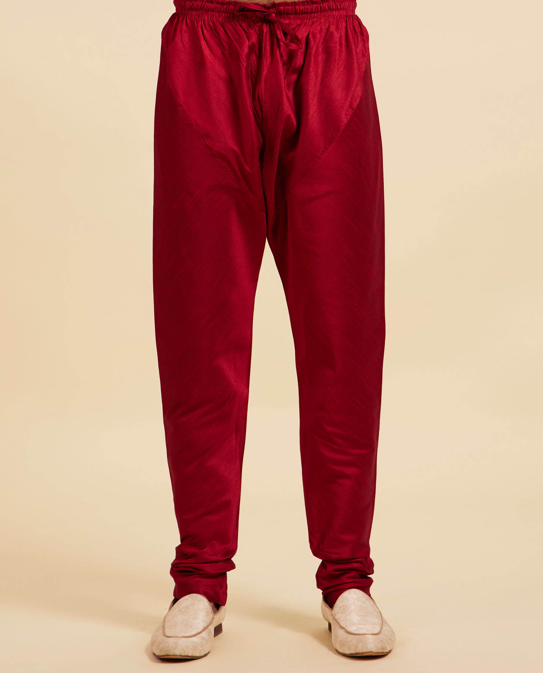 Diwas Men Maroon Red Churidar Pants