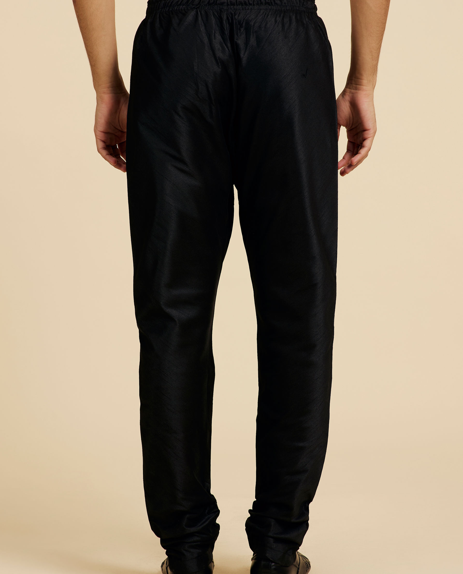 Diwas Men Ebony Black Churidar Pants