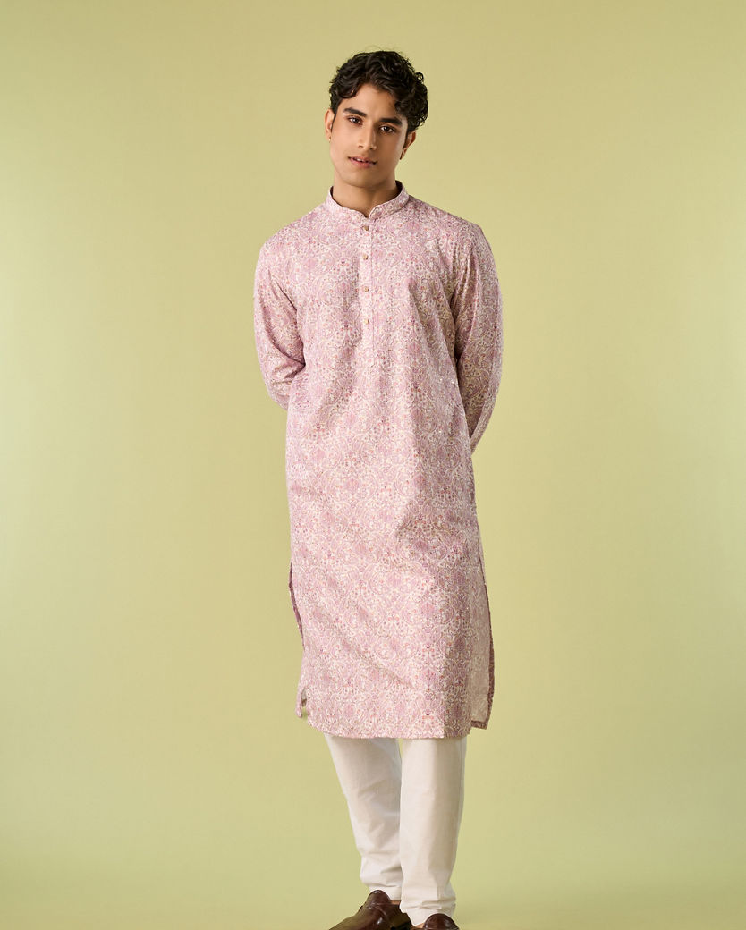 Diwas Men Lilac Festival Kurta Pajama