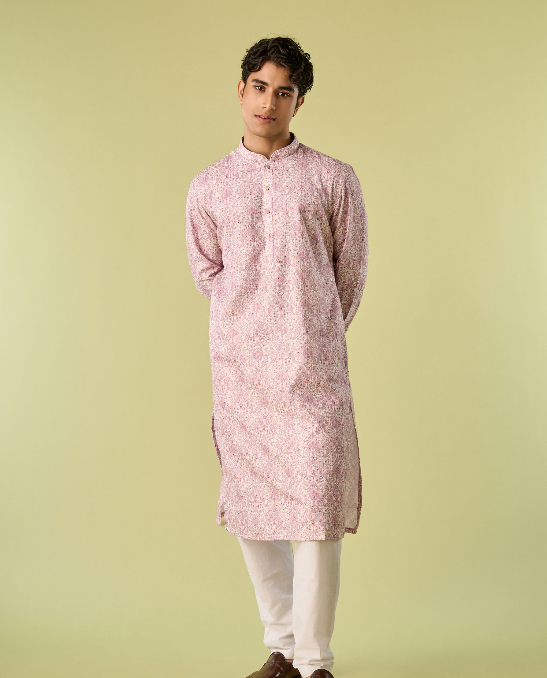 Diwas Men Lilac Festival Kurta Pajama
