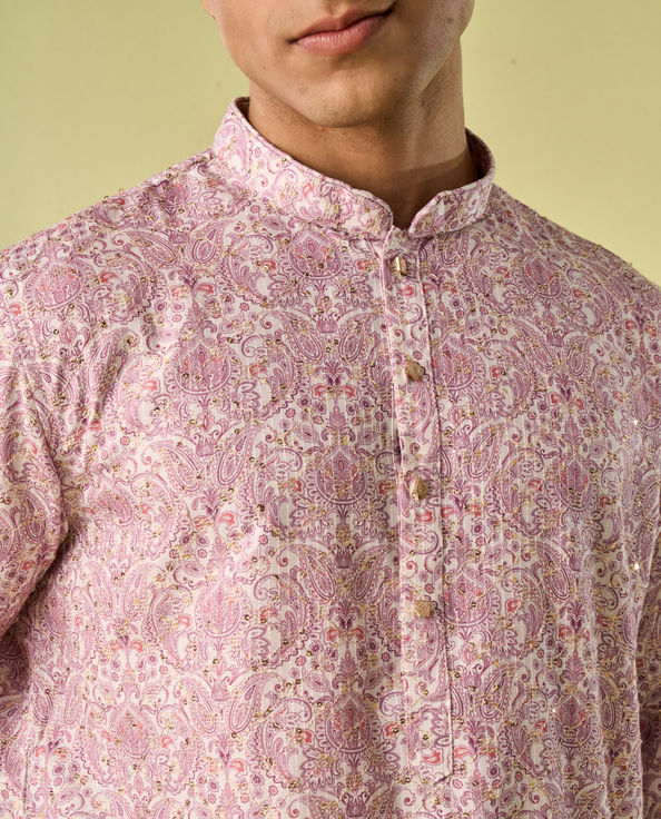 Diwas Men Lilac Festival Kurta Pajama