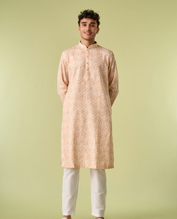 Diwas Men Sunlit Yellow Majesty Kurta Pajama