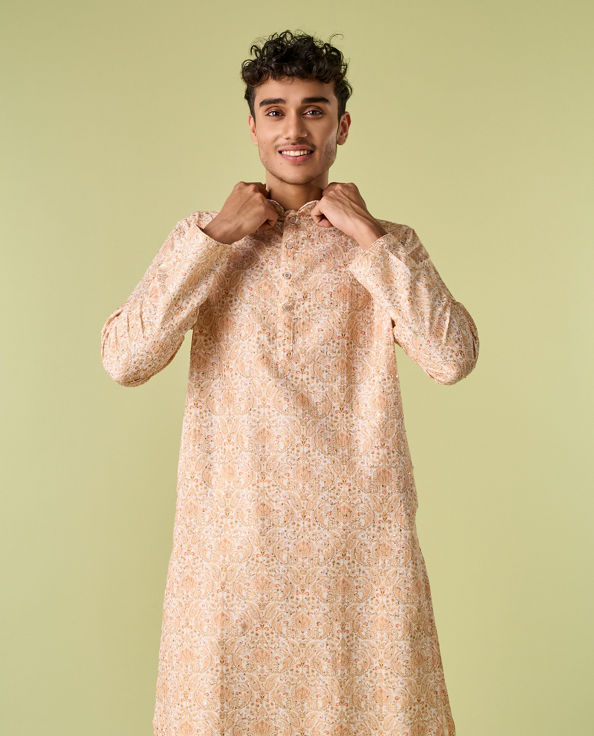 Diwas Men Sunlit Yellow Majesty Kurta Pajama