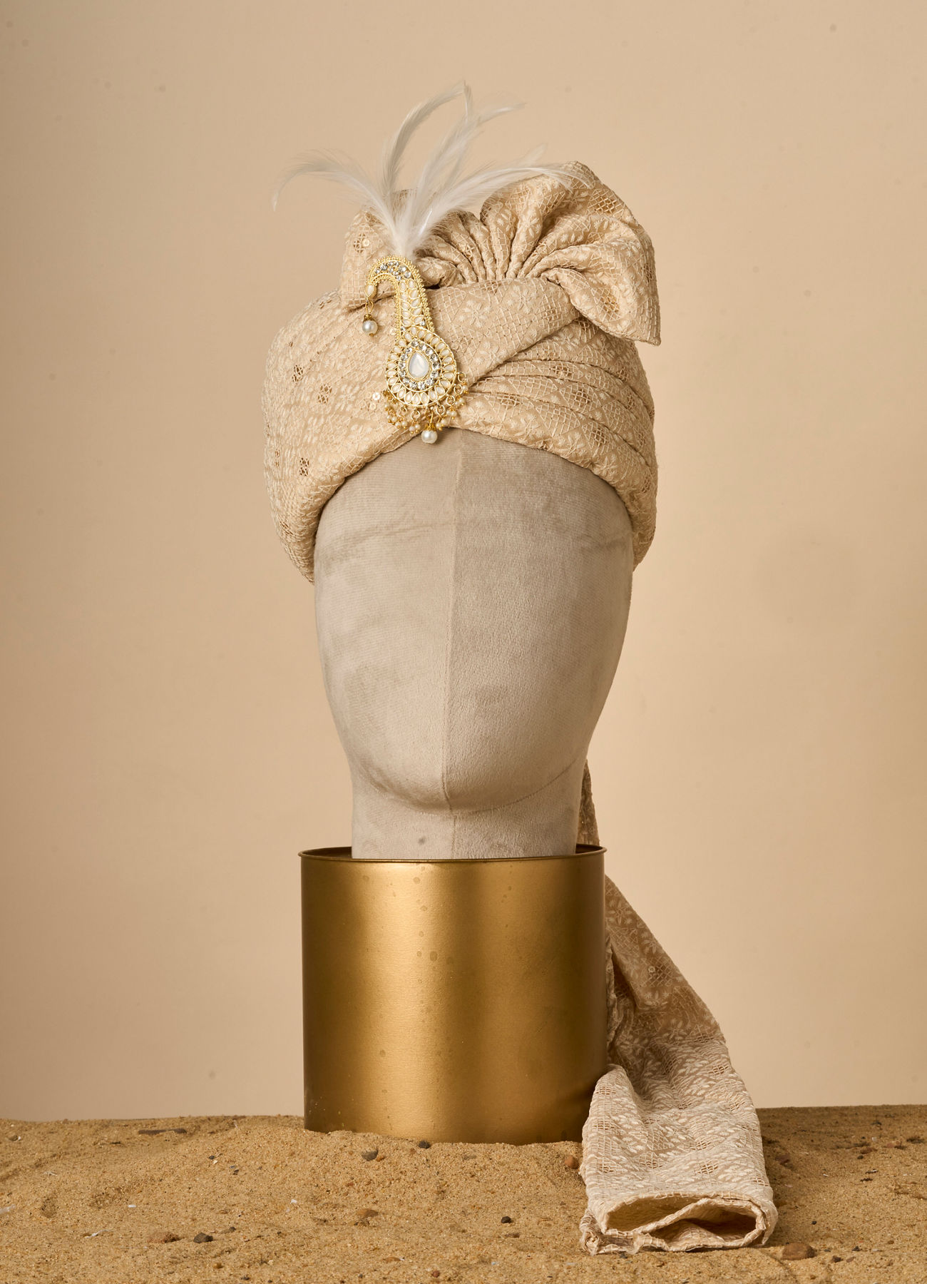 Manyavar Men Regal Beige Safa