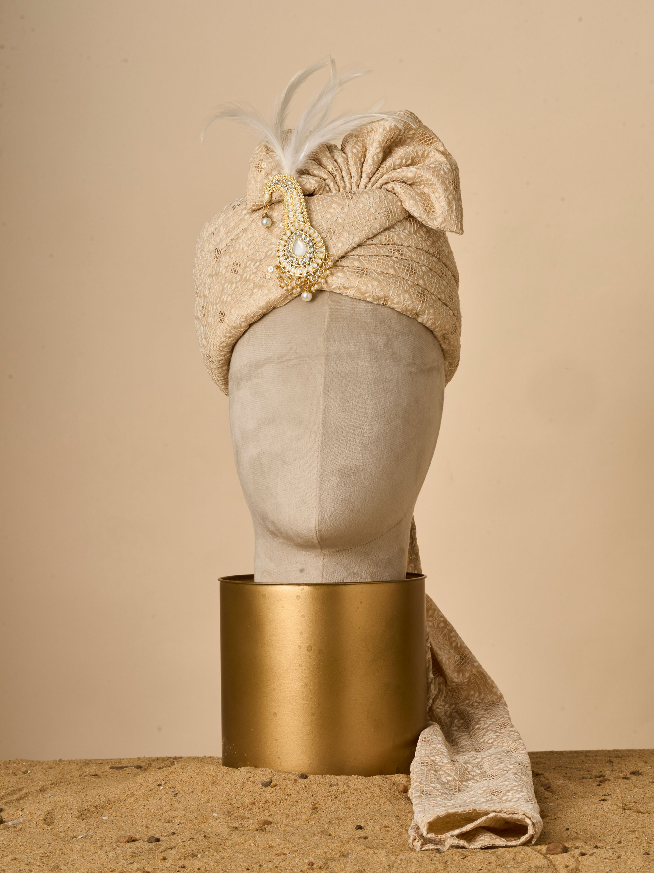 Manyavar Men Regal Beige Safa