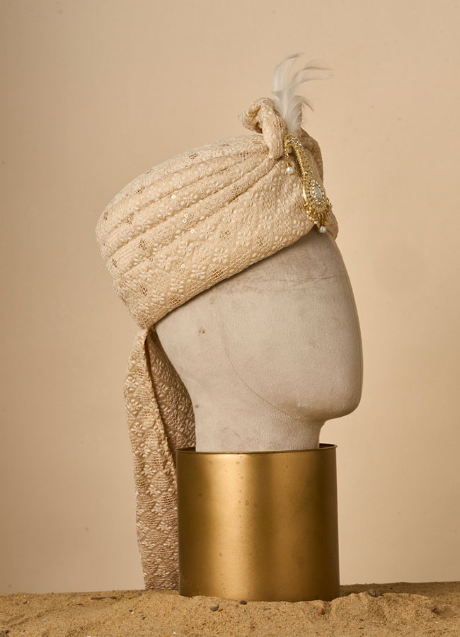 Manyavar Men Regal Beige Safa