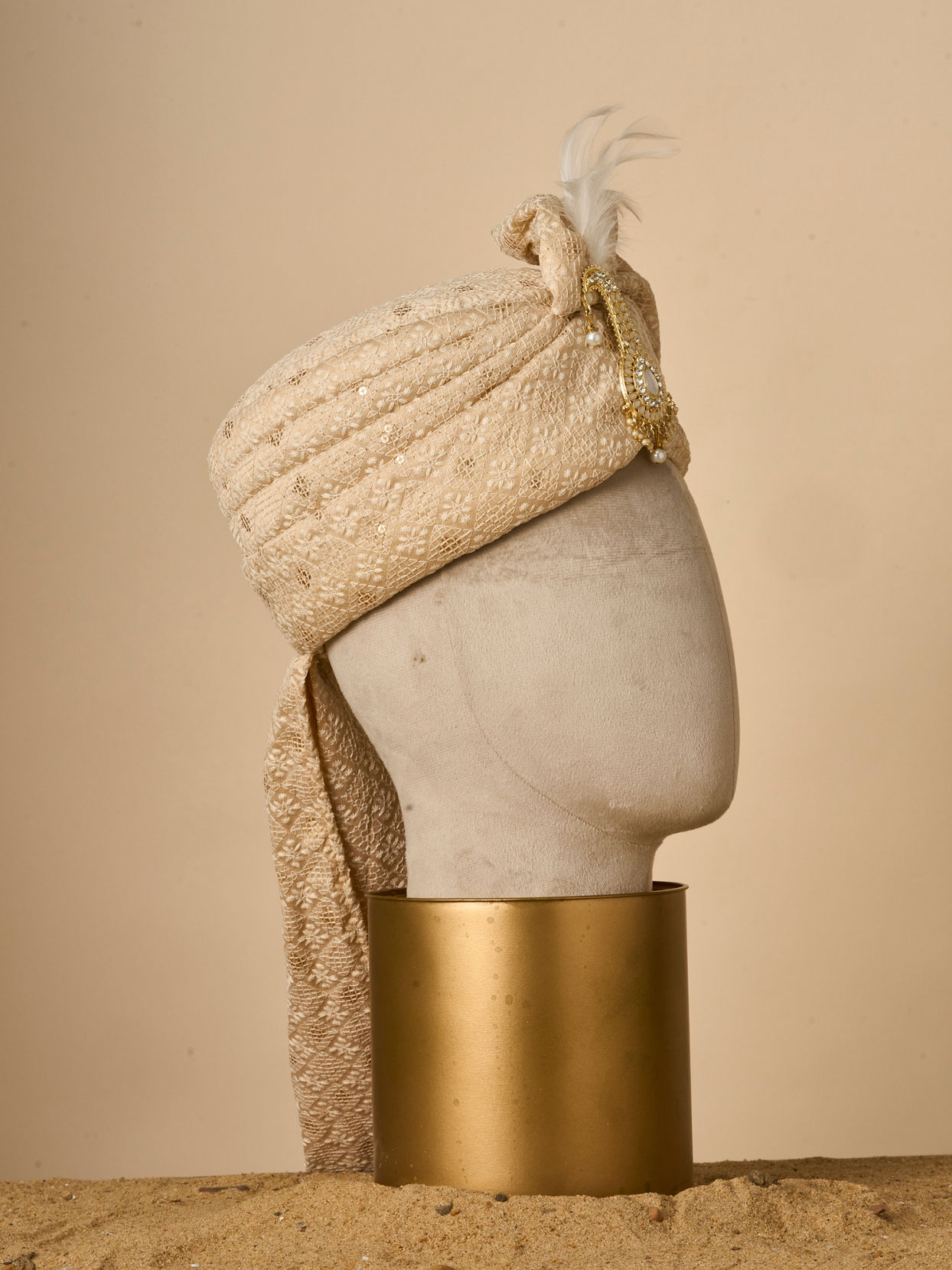 Manyavar Men Regal Beige Safa