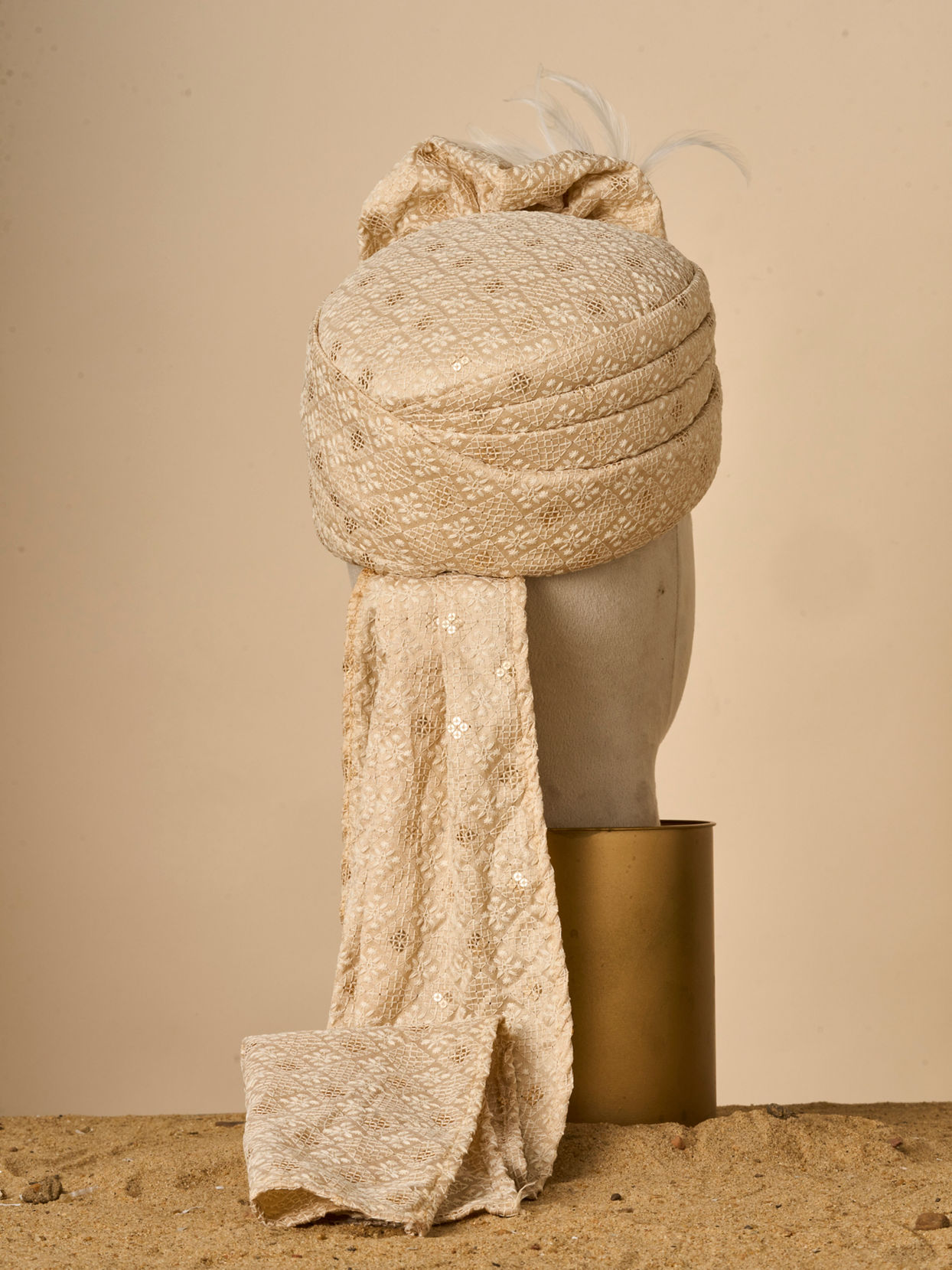 Manyavar Men Regal Beige Safa