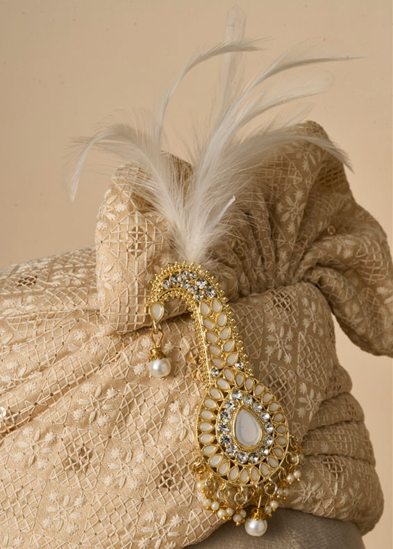 Manyavar Men Regal Beige Safa