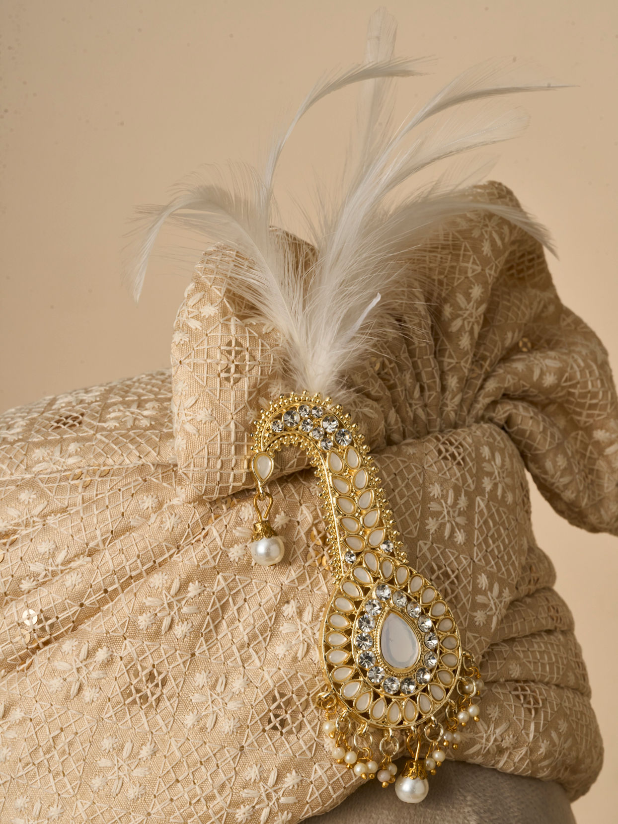 Manyavar Men Regal Beige Safa