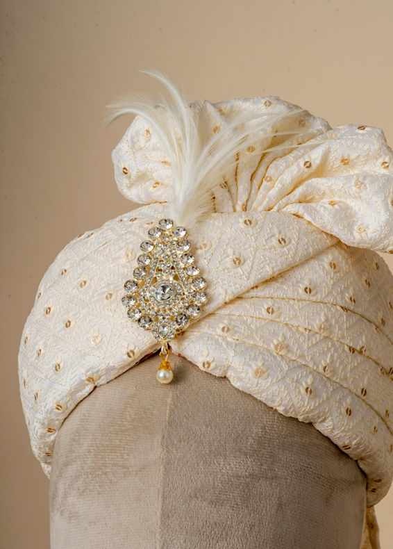 Manyavar Men Regal Cream Safa