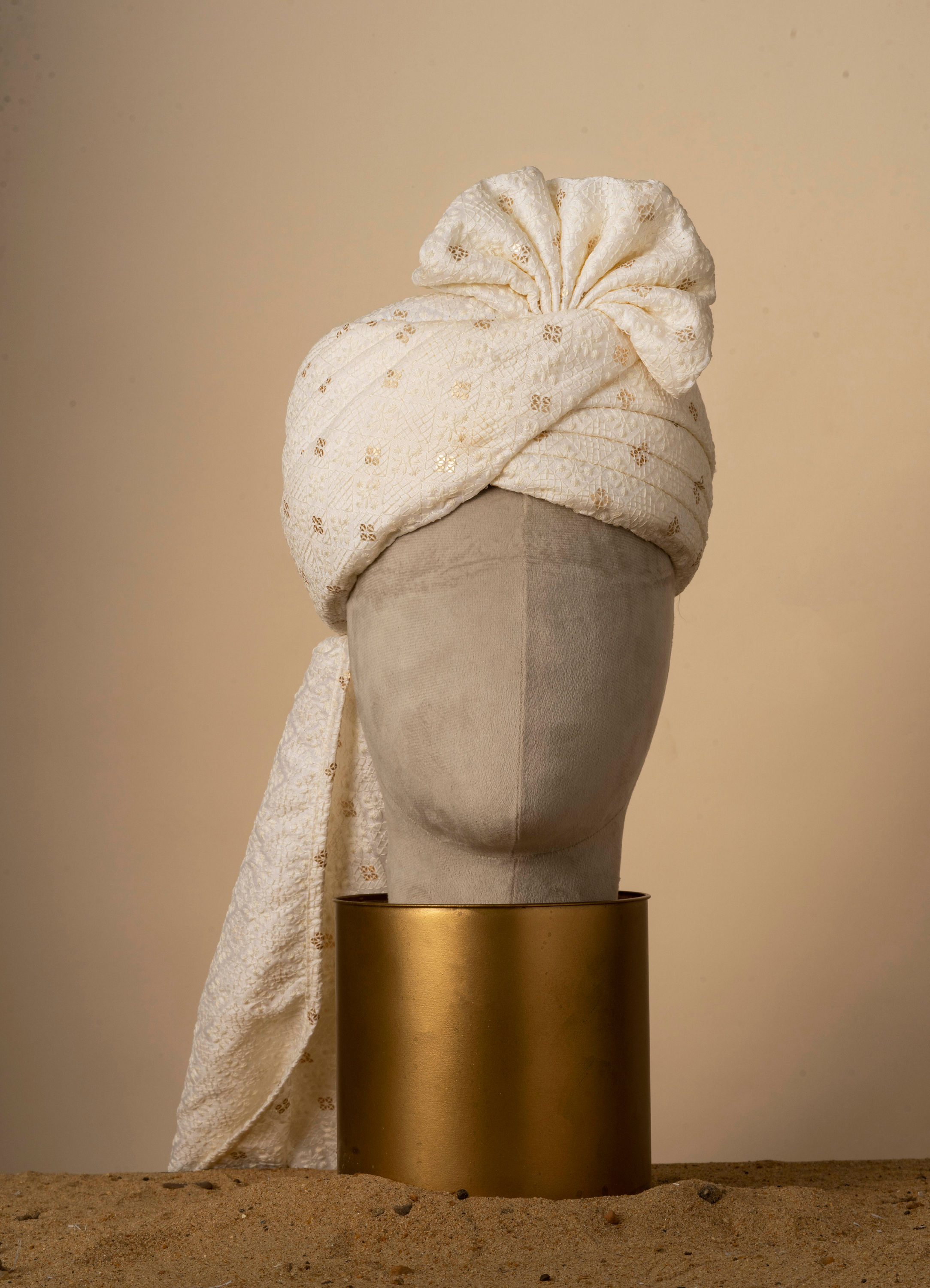 Manyavar Men Cream Elegance Safa