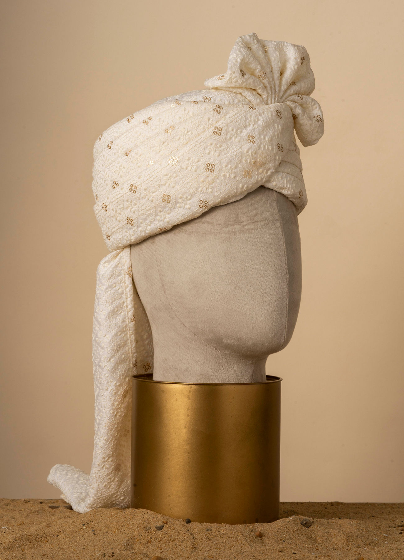 Manyavar Men Cream Elegance Safa