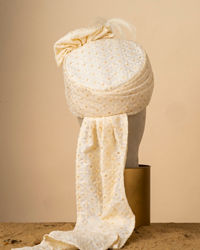 Manyavar Men Regal Beige Art Silk Safa