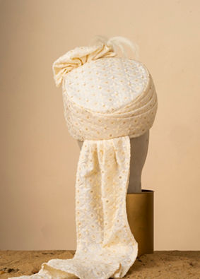 Manyavar Men Regal Beige Art Silk Safa