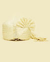 Manyavar Men Elegant Cream Satin Safa