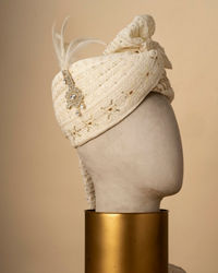 Manyavar Men Regal Satin Cream Safa