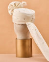 Manyavar Men Cream Silk Safa with Brooch