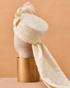 Manyavar Men Cream Art Silk Safa with Brooch