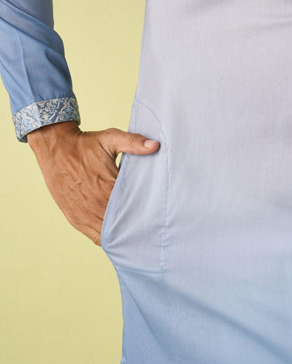 Diwas Men Gorgeous Blue Kurta Jacket Set