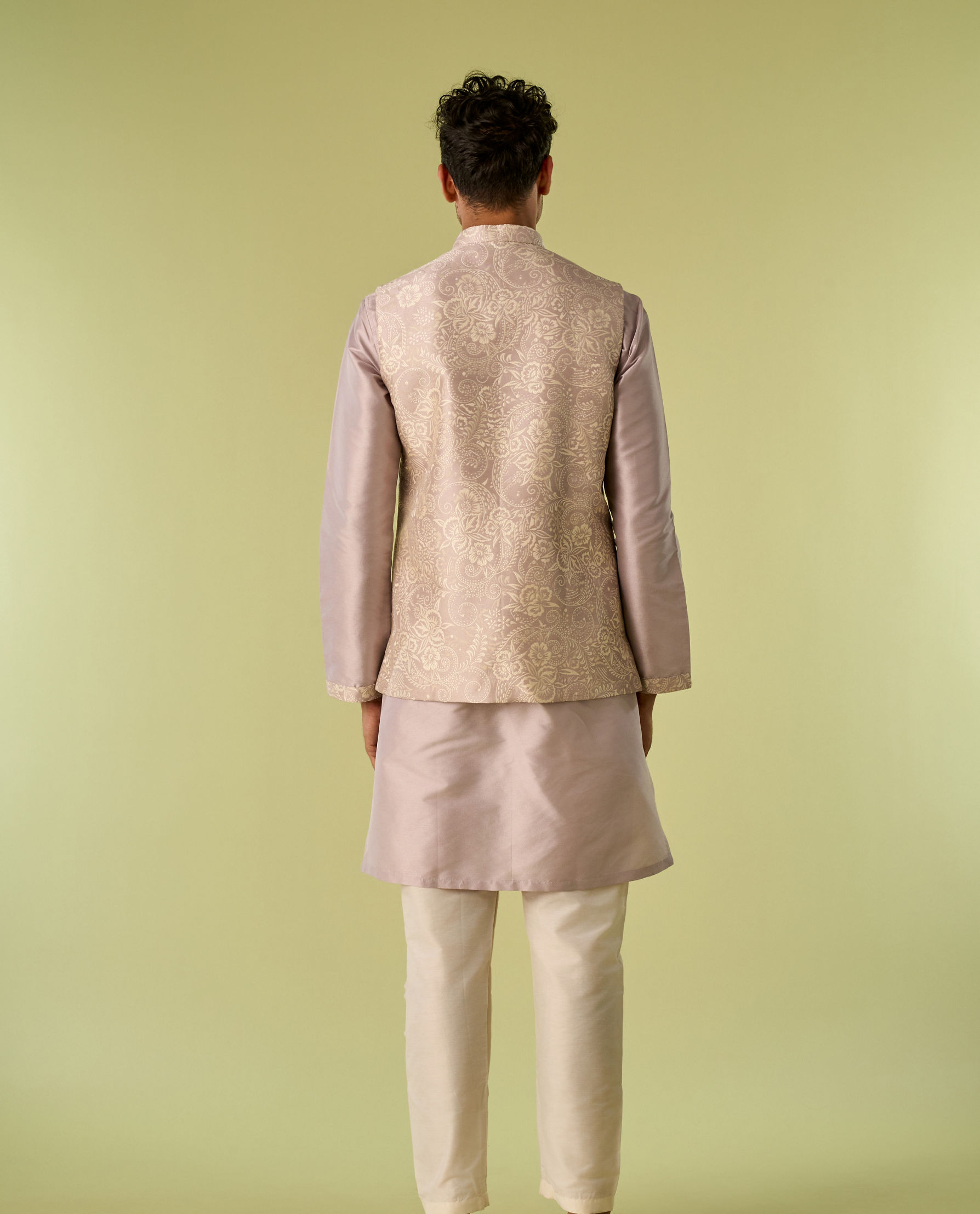 Diwas Men Lilac Elegance Kurta Jacket Set