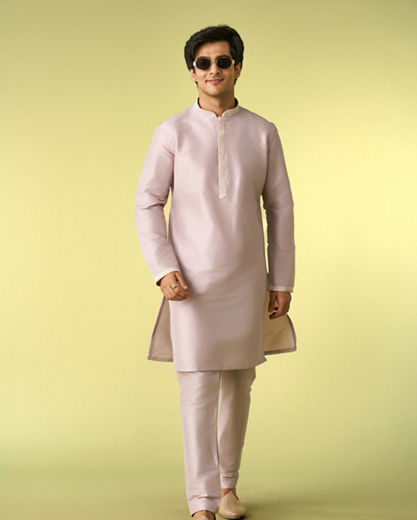 Diwas Men Lilac Elegance Kurta Jacket Set