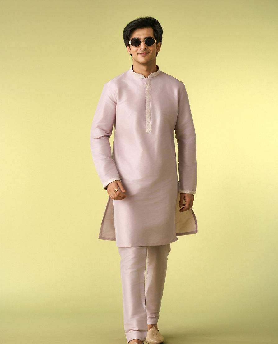 Diwas Men Lilac Elegance Kurta Jacket Set