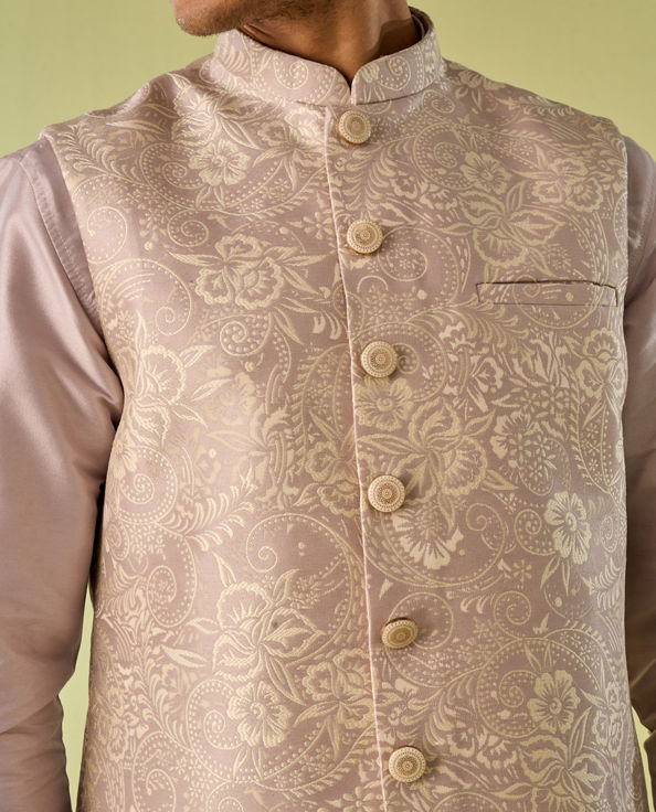 Diwas Men Lilac Elegance Kurta Jacket Set