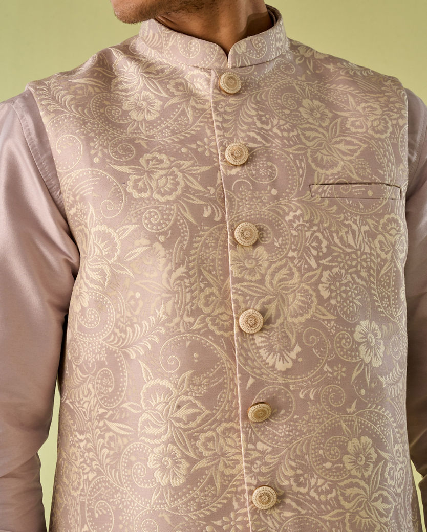 Diwas Men Lilac Elegance Kurta Jacket Set