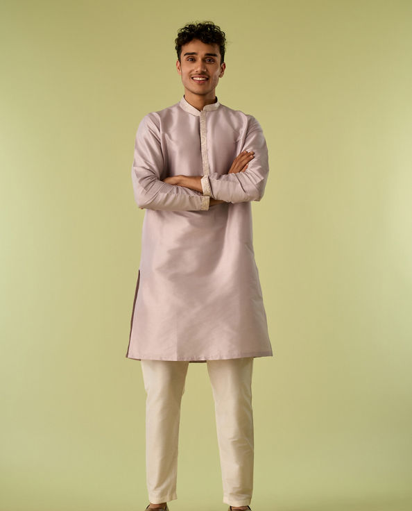 Diwas Men Lilac Elegance Kurta Jacket Set