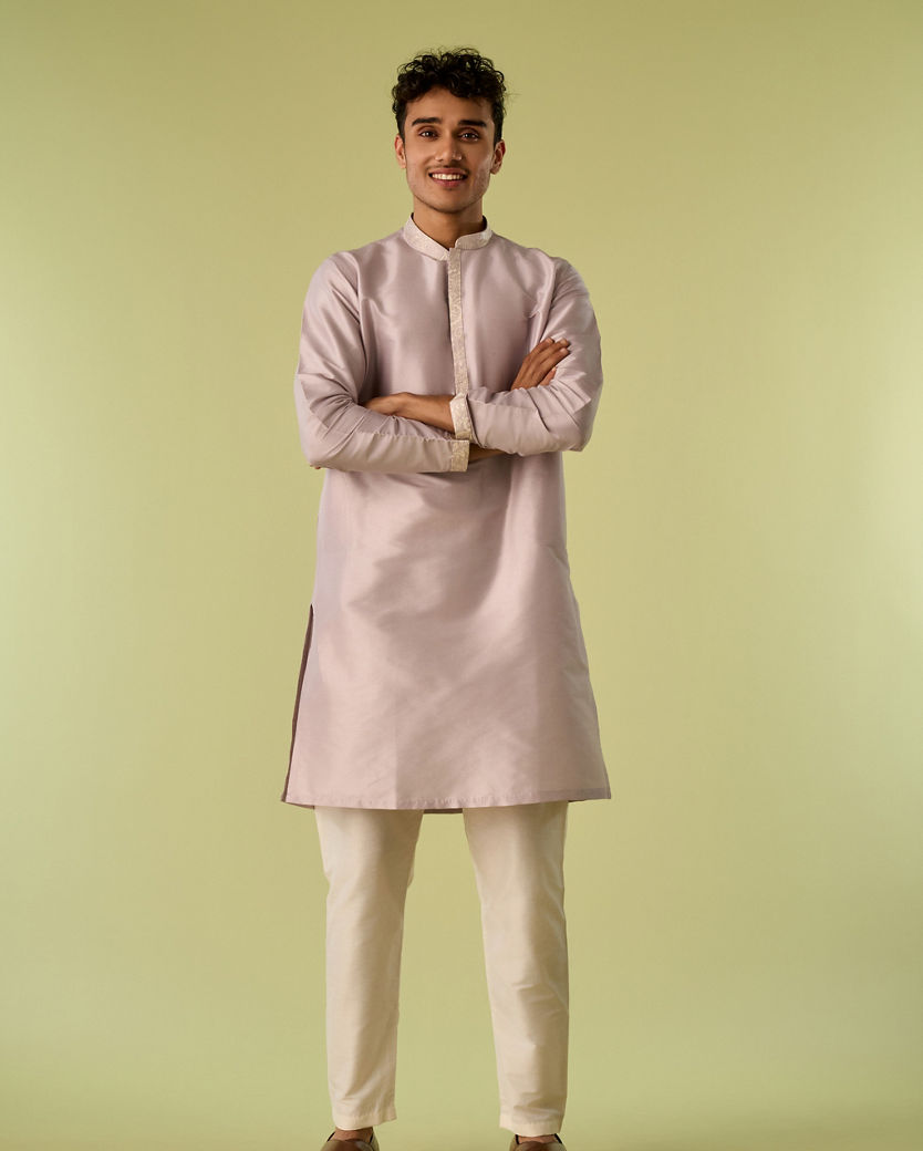 Diwas Men Lilac Elegance Kurta Jacket Set
