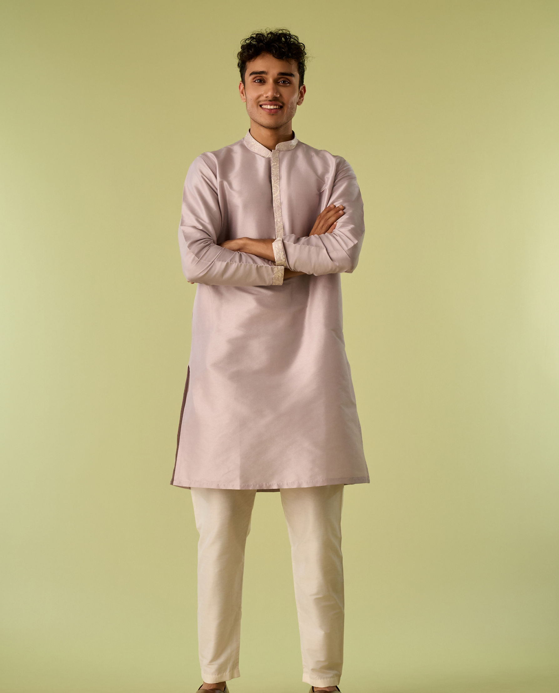 Diwas Men Lilac Elegance Kurta Jacket Set