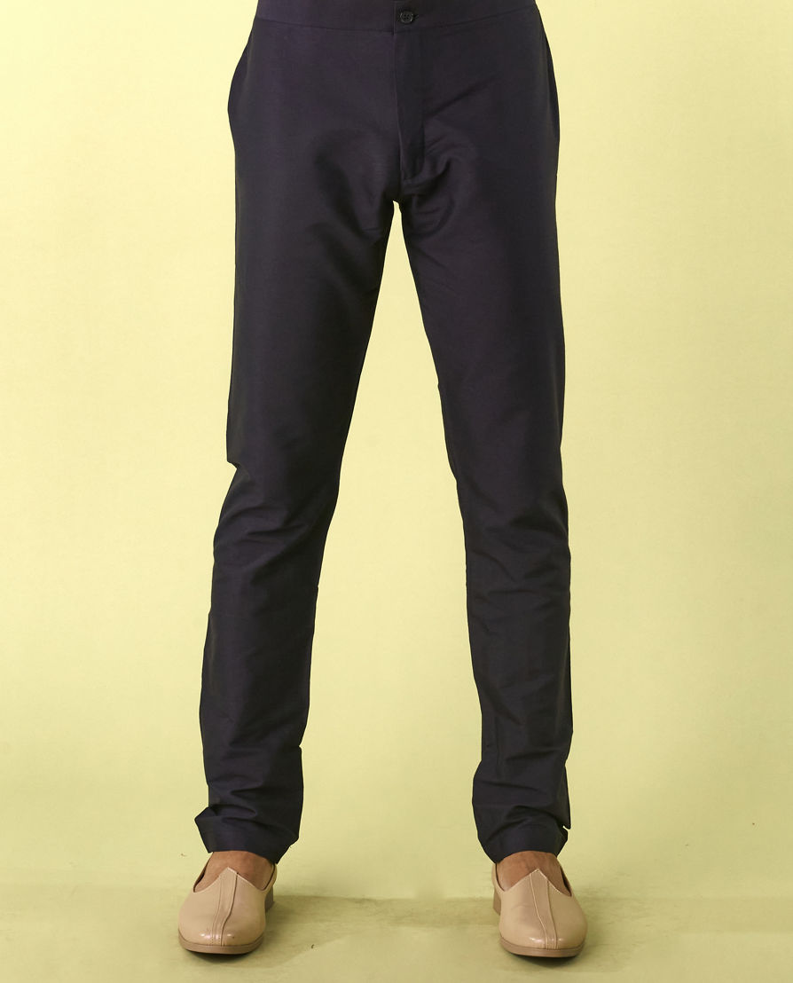 Diwas Men Dark Blue Elegance Kurta Jacket Set