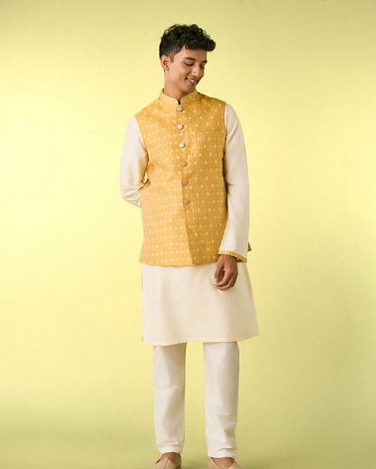 Diwas Men Radiant Sunbeam Kurta Jacket Set