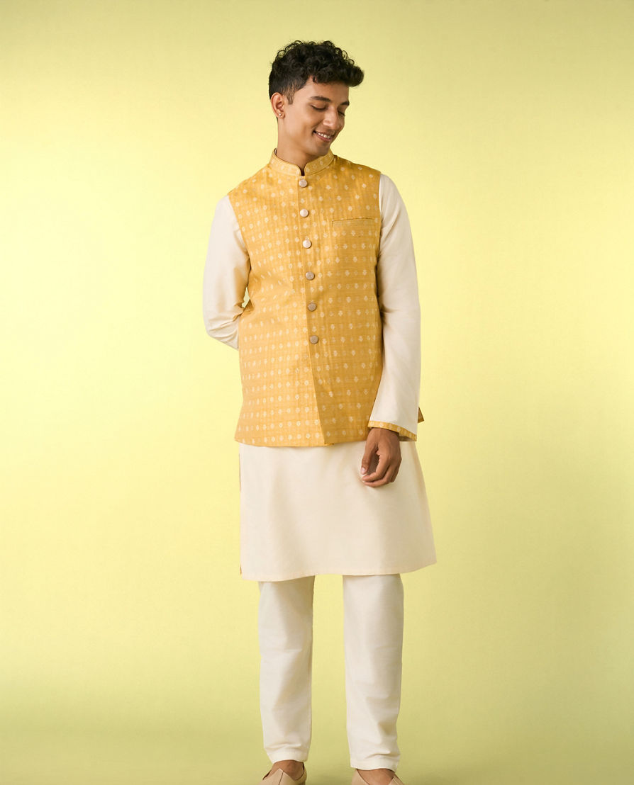 Diwas Men Radiant Sunbeam Kurta Jacket Set