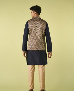 Diwas Men Elegant Blue Kurta Jacket Set