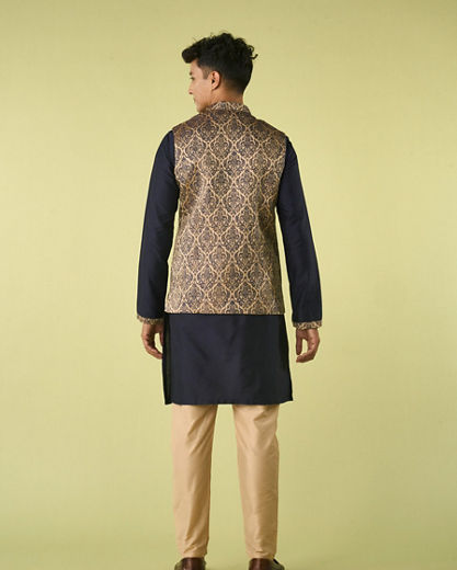Diwas Men Elegant Blue Kurta Jacket Set