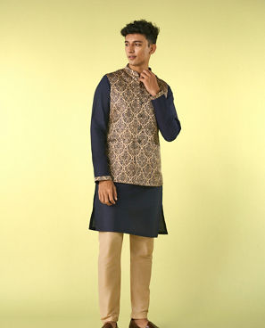 Diwas Men Elegant Blue Kurta Jacket Set