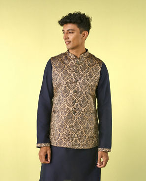 Diwas Men Elegant Blue Kurta Jacket Set