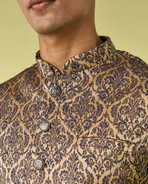 Diwas Men Elegant Blue Kurta Jacket Set